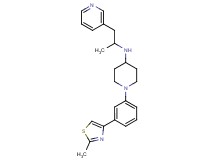N-(1-methyl-2-pyridin-3-ylethyl)-1-[3-(2-methyl-1,3-thiazol-4-yl)phenyl]piperidin-4-amine