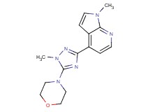 1-methyl-4-(1-methyl-5-morpholin-4-yl-1H-1,2,4-triazol-3-yl)-1H-pyrrolo[2,3-b]pyridine