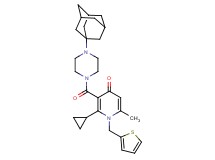 3-{[4-(1-adamantyl)-1-piperazinyl]carbonyl}-2-cyclopropyl-6-methyl-1-(2-thienylmethyl)-4(1H)-pyridinone