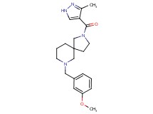 7-(3-methoxybenzyl)-2-[(3-methyl-1H-pyrazol-4-yl)carbonyl]-2,7-diazaspiro[4.5]decane