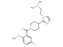 (2-{2-[1-(5-fluoro-2-methoxybenzoyl)piperidin-4-yl]-1H-imidazol-1-yl}ethyl)dimethylamine