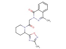 4-methyl-2-{2-[2-(3-methyl-1,2,4-oxadiazol-5-yl)-1-piperidinyl]-2-oxoethyl}-1(2H)-phthalazinone