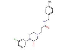 3-[4-(3-chlorophenyl)-3-oxo-1-piperazinyl]-N-(4-methylbenzyl)propanamide