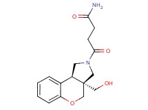 4-[(3aS*,9bS*)-3a-(hydroxymethyl)-1,3a,4,9b-tetrahydrochromeno[3,4-c]pyrrol-2(3H)-yl]-4-oxobutanamide