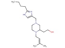 2-[4-[(2-butyl-1H-imidazol-4-yl)methyl]-1-(3-methyl-2-buten-1-yl)-2-piperazinyl]ethanol