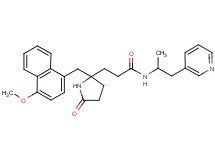 3-{2-[(4-methoxy-1-naphthyl)methyl]-5-oxo-2-pyrrolidinyl}-N-[1-methyl-2-(3-pyridinyl)ethyl]propanamide