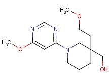 [3-(2-methoxyethyl)-1-(6-methoxy-4-pyrimidinyl)-3-piperidinyl]methanol