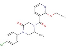 1-(4-chlorophenyl)-4-[(2-ethoxy-3-pyridinyl)carbonyl]-5-methyl-2-piperazinone