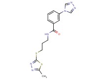 N-{3-[(5-methyl-1,3,4-thiadiazol-2-yl)thio]propyl}-3-(4H-1,2,4-triazol-4-yl)benzamide