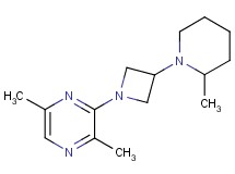 2,5-dimethyl-3-[3-(2-methyl-1-piperidinyl)-1-azetidinyl]pyrazine