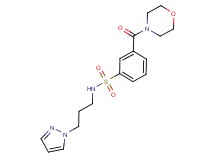 3-(morpholin-4-ylcarbonyl)-N-[3-(1H-pyrazol-1-yl)propyl]benzenesulfonamide