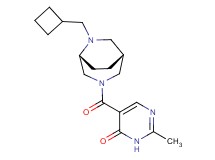 5-{[(1R*,5R*)-6-(cyclobutylmethyl)-3,6-diazabicyclo[3.2.2]non-3-yl]carbonyl}-2-methylpyrimidin-4(3H)-one