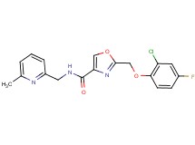 2-[(2-chloro-4-fluorophenoxy)methyl]-N-[(6-methyl-2-pyridinyl)methyl]-1,3-oxazole-4-carboxamide