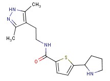 N-[2-(3,5-dimethyl-1H-pyrazol-4-yl)ethyl]-5-(2-pyrrolidinyl)-2-thiophenecarboxamide bis(trifluoroacetate)