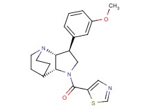 (2R*,3S*,6R*)-3-(3-methoxyphenyl)-5-(1,3-thiazol-5-ylcarbonyl)-1,5-diazatricyclo[5.2.2.0~2,6~]undecane