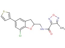 N-{[7-chloro-5-(3-thienyl)-2,3-dihydro-1-benzofuran-2-yl]methyl}-4-methyl-1,2,5-oxadiazole-3-carboxamide