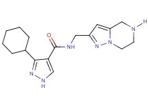 3-cyclohexyl-N-(4,5,6,7-tetrahydropyrazolo[1,5-a]pyrazin-2-ylmethyl)-1H-pyrazole-4-carboxamide hydrochloride