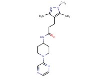 N-[1-(2-pyrazinyl)-4-piperidinyl]-3-(1,3,5-trimethyl-1H-pyrazol-4-yl)propanamide