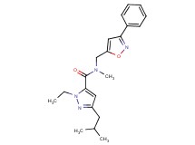 1-ethyl-3-isobutyl-N-methyl-N-[(3-phenyl-5-isoxazolyl)methyl]-1H-pyrazole-5-carboxamide