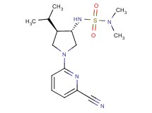 N'-[(3S*,4R*)-1-(6-cyano-2-pyridinyl)-4-isopropyl-3-pyrrolidinyl]-N,N-dimethylsulfamide