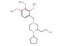 2-[1-cyclopentyl-4-(2,3,4-trimethoxybenzyl)-2-piperazinyl]ethanol