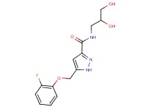 N-(2,3-dihydroxypropyl)-5-[(2-fluorophenoxy)methyl]-1H-pyrazole-3-carboxamide