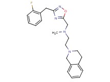 2-(3,4-dihydro-2(1H)-isoquinolinyl)-N-{[3-(2-fluorobenzyl)-1,2,4-oxadiazol-5-yl]methyl}-N-methylethanamine