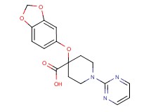 4-(1,3-benzodioxol-5-yloxy)-1-pyrimidin-2-ylpiperidine-4-carboxylic acid
