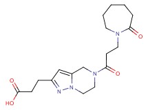 3-{5-[3-(2-oxo-1-azepanyl)propanoyl]-4,5,6,7-tetrahydropyrazolo[1,5-a]pyrazin-2-yl}propanoic acid