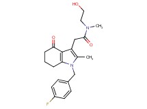 2-[1-(4-fluorobenzyl)-2-methyl-4-oxo-4,5,6,7-tetrahydro-1H-indol-3-yl]-N-(2-hydroxyethyl)-N-methylacetamide