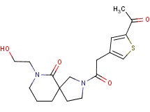 2-[(5-acetyl-3-thienyl)acetyl]-7-(2-hydroxyethyl)-2,7-diazaspiro[4.5]decan-6-one