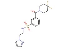 3-[(4,4-difluoropiperidin-1-yl)carbonyl]-N-[2-(1H-pyrazol-1-yl)ethyl]benzenesulfonamide