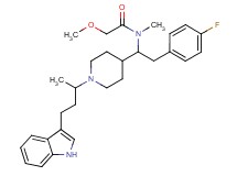 N-(2-(4-fluorophenyl)-1-{1-[3-(1H-indol-3-yl)-1-methylpropyl]-4-piperidinyl}ethyl)-2-methoxy-N-methylacetamide