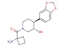 rel-(3S,4S)-1-[(1-aminocyclobutyl)carbonyl]-4-(1,3-benzodioxol-5-yl)-3-piperidinol hydrochloride