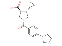 (3S*,4S*)-4-cyclopropyl-1-[4-(1-pyrrolidinyl)benzoyl]-3-pyrrolidinecarboxylic acid