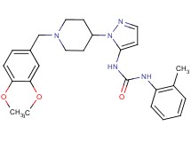 N-{1-[1-(3,4-dimethoxybenzyl)-4-piperidinyl]-1H-pyrazol-5-yl}-N'-(2-methylphenyl)urea