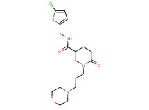 N-[(5-chloro-2-thienyl)methyl]-1-[3-(4-morpholinyl)propyl]-6-oxo-3-piperidinecarboxamide