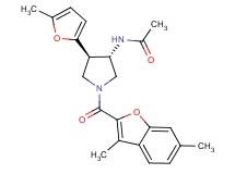 N-[(3S*,4R*)-1-[(3,6-dimethyl-1-benzofuran-2-yl)carbonyl]-4-(5-methyl-2-furyl)pyrrolidin-3-yl]acetamide