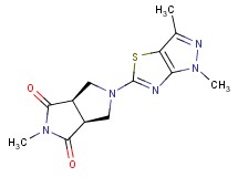(3aR*,6aS*)-5-(1,3-dimethyl-1H-pyrazolo[3,4-d][1,3]thiazol-5-yl)-2-methyltetrahydropyrrolo[3,4-c]pyrrole-1,3(2H,3aH)-dione
