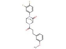 (1S*,4S*)-2-(3,4-difluorophenyl)-5-[3-(3-methoxyphenyl)propanoyl]-2,5-diazabicyclo[2.2.1]heptan-3-one