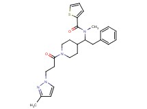 N-methyl-N-(1-{1-[3-(3-methyl-1H-pyrazol-1-yl)propanoyl]-4-piperidinyl}-2-phenylethyl)-2-thiophenecarboxamide