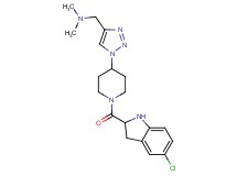 [(1-{1-[(5-chloro-2,3-dihydro-1H-indol-2-yl)carbonyl]-4-piperidinyl}-1H-1,2,3-triazol-4-yl)methyl]dimethylamine trifluoroacetate