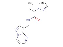 N-(pyrazolo[1,5-a]pyrimidin-3-ylmethyl)-2-(1H-pyrazol-1-yl)butanamide