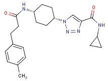 N-cyclopropyl-1-(cis-4-{[3-(4-methylphenyl)propanoyl]amino}cyclohexyl)-1H-1,2,3-triazole-4-carboxamide