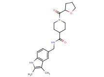 N-[(2,3-dimethyl-1H-indol-5-yl)methyl]-1-(tetrahydrofuran-2-ylcarbonyl)piperidine-4-carboxamide