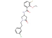 N-{1-[2-(3-chlorophenyl)ethyl]-5-oxopyrrolidin-3-yl}-3-fluoro-2-methoxybenzamide