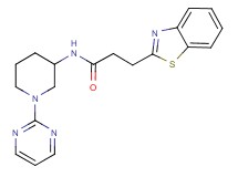 3-(1,3-benzothiazol-2-yl)-N-[1-(2-pyrimidinyl)-3-piperidinyl]propanamide