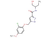 5-[(2-chloro-4-methoxyphenoxy)methyl]-N-[1-(hydroxymethyl)propyl]-1H-pyrazole-3-carboxamide