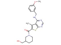 [1-({4-[(3-methoxybenzyl)amino]-5-methylthieno[2,3-d]pyrimidin-6-yl}carbonyl)-3-piperidinyl]methanol