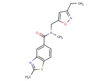 N-[(3-ethylisoxazol-5-yl)methyl]-N,2-dimethyl-1,3-benzothiazole-5-carboxamide